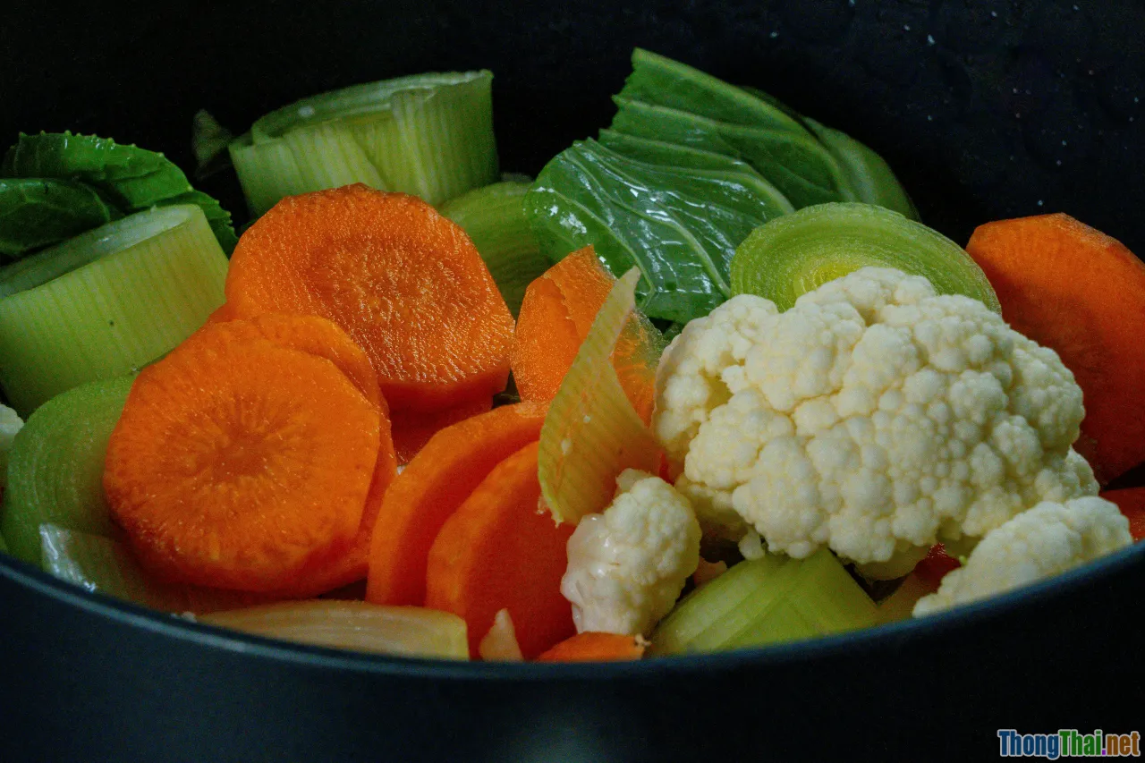 blanching, cooked vegetables, food preservation