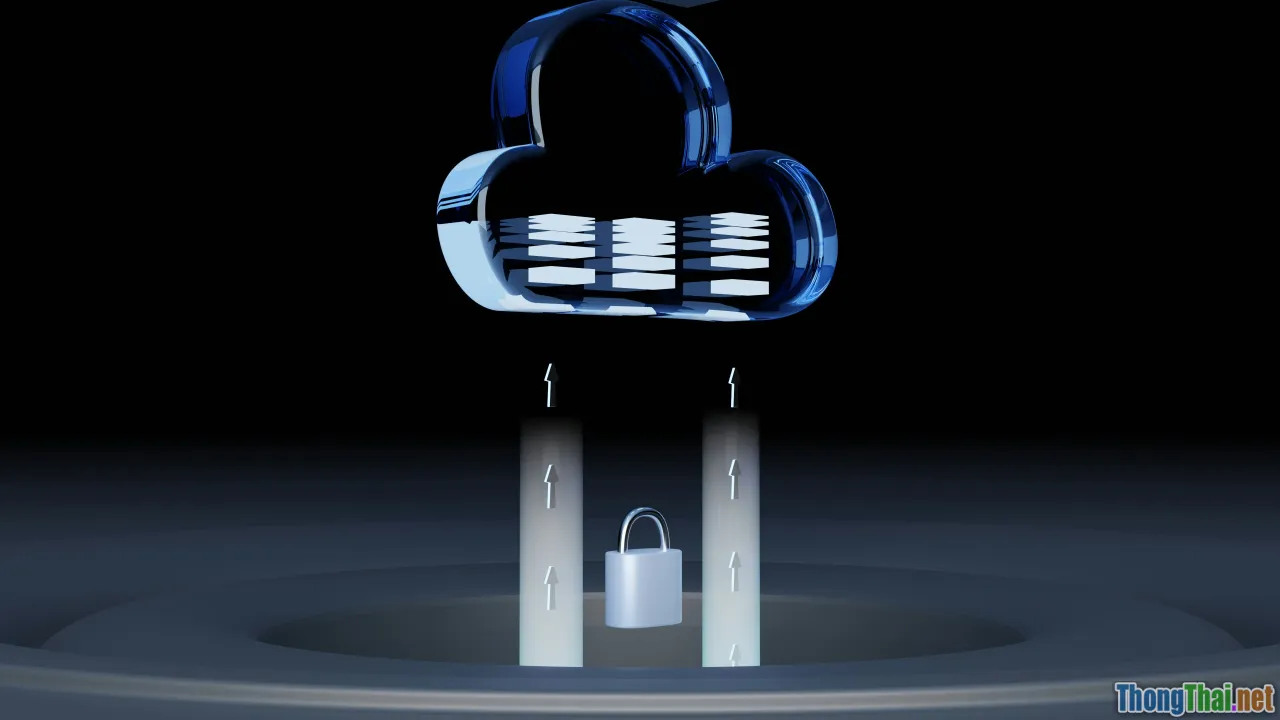 cloud encryption, lock symbol, data privacy