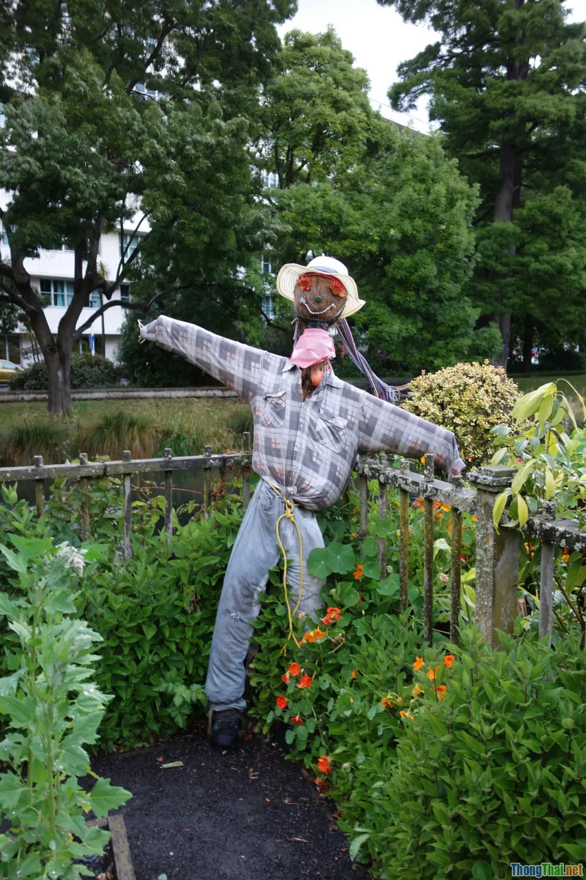 flourishing hydroponic garden, happy gardener