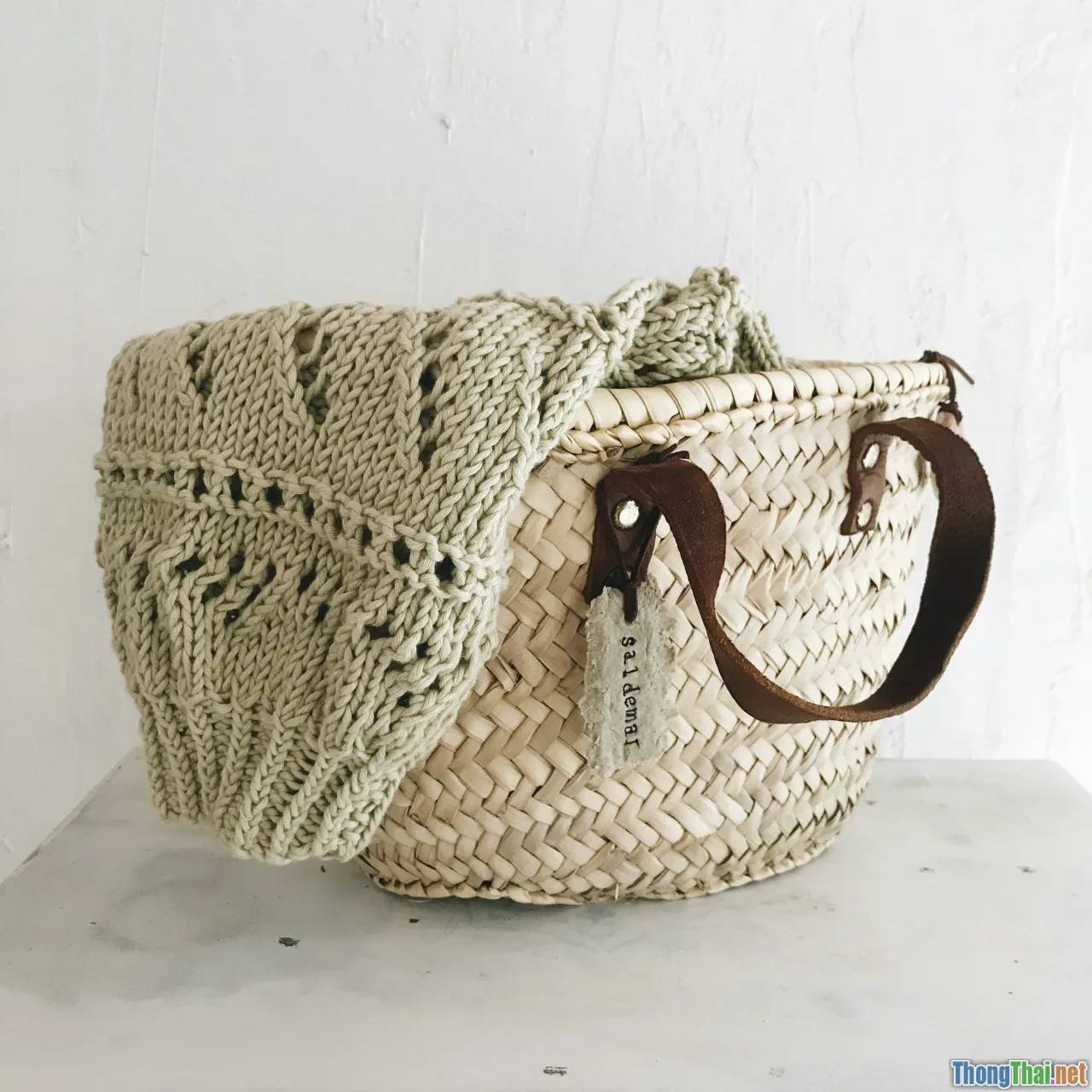 Tự Đan Túi Xách Tay Xu Hướng Vintage Đơn Giản