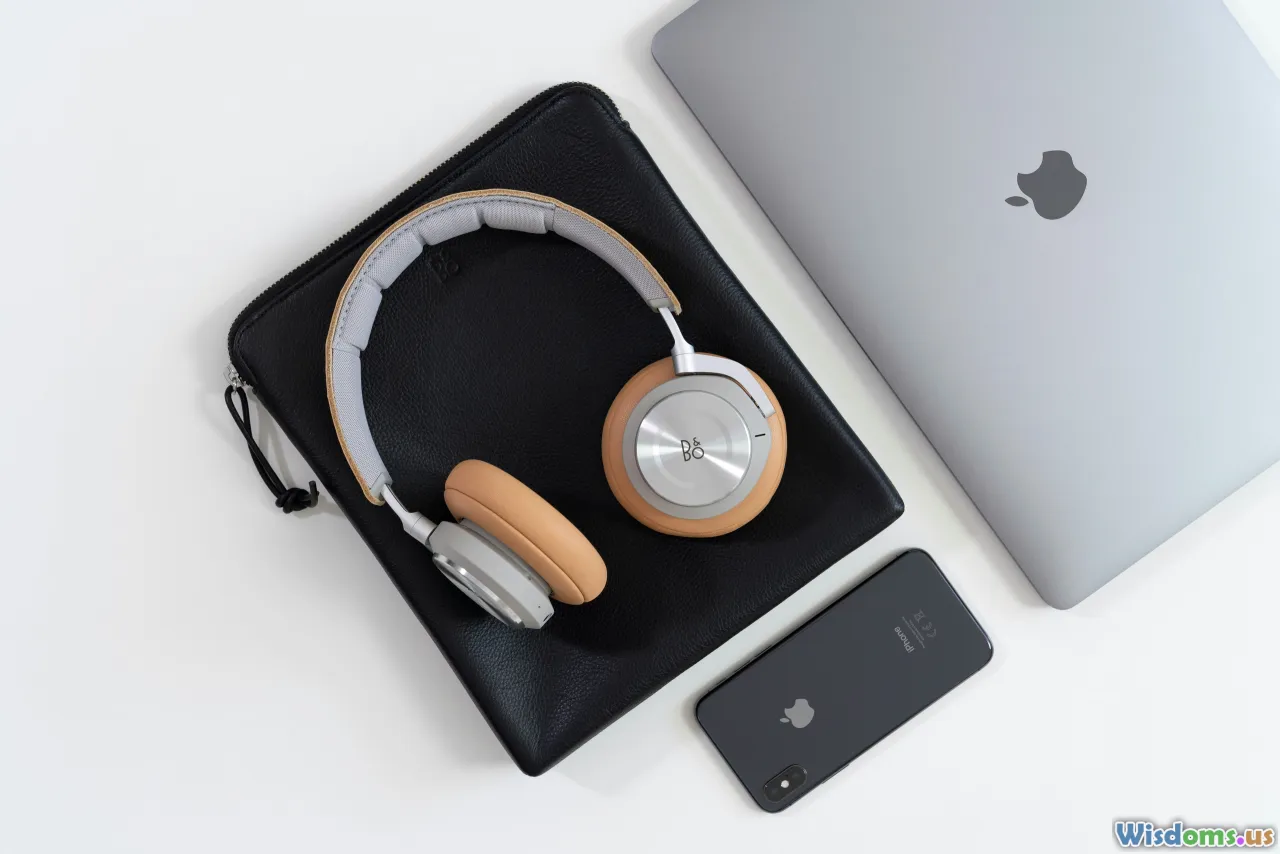 laptop sleeve, earbuds