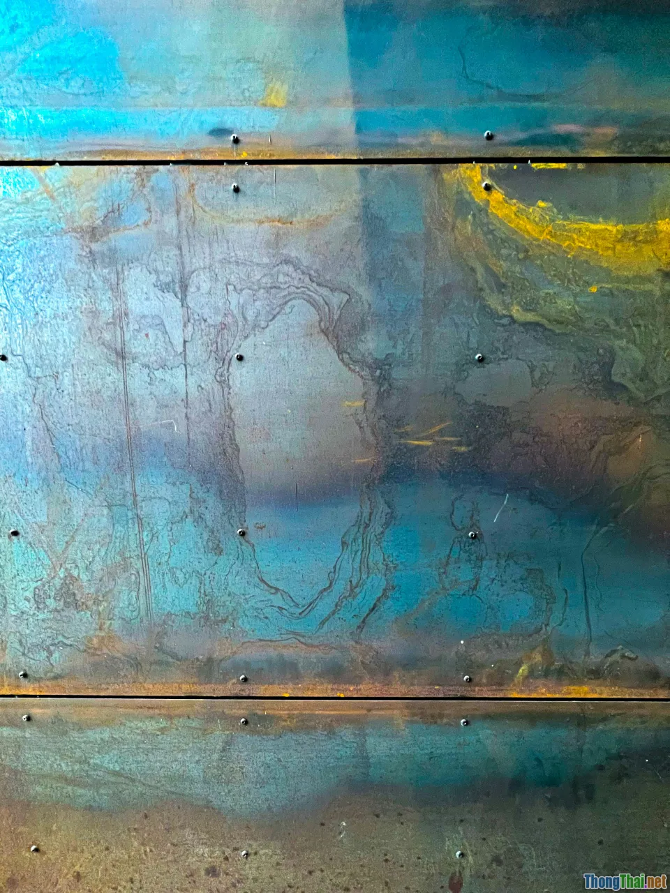 metal finish, patina, clear coat