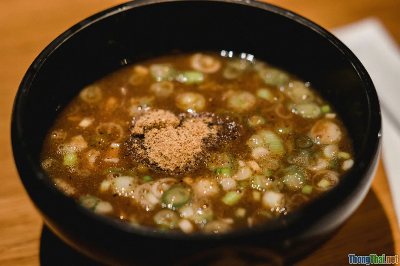 natto, miso soup, Japanese pickles