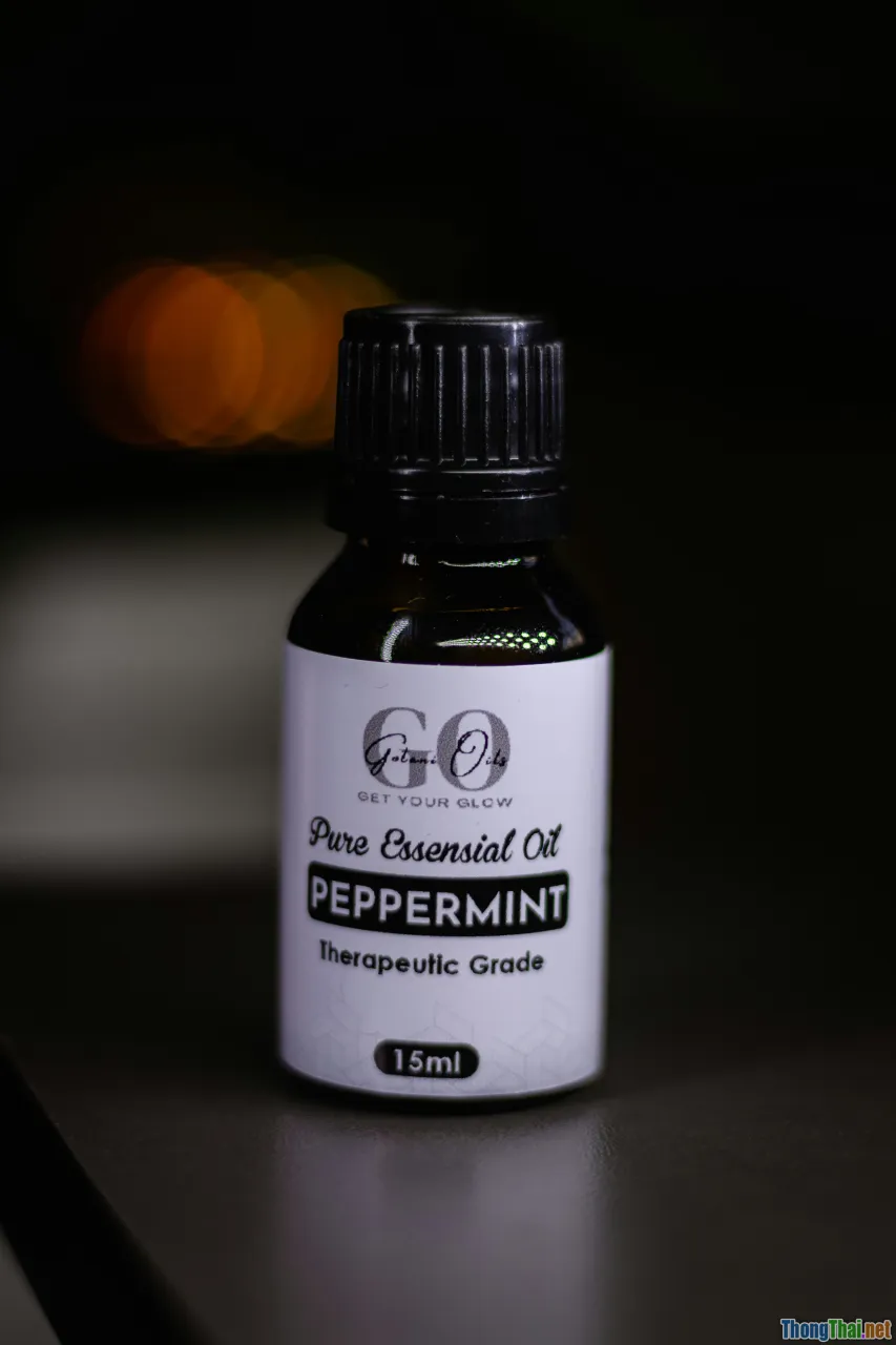 Peppermint leaves, essential oil, relaxation