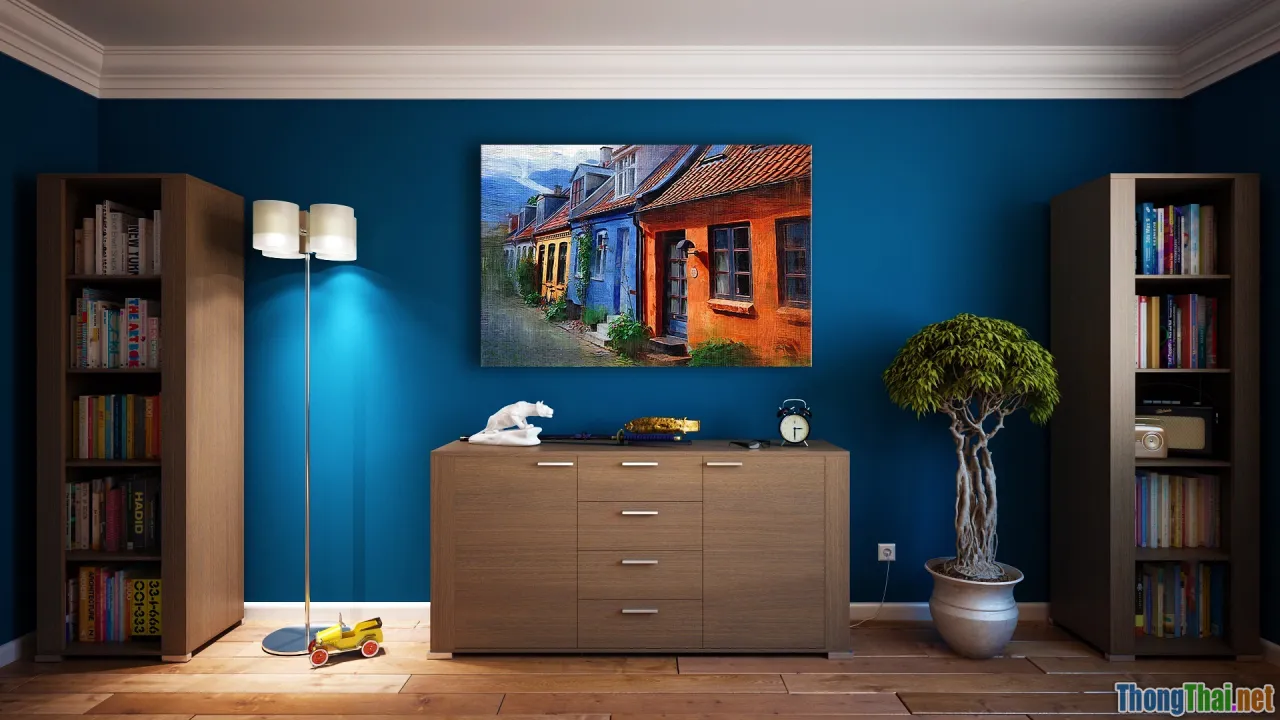 calathea, indoor plant, pets, living room