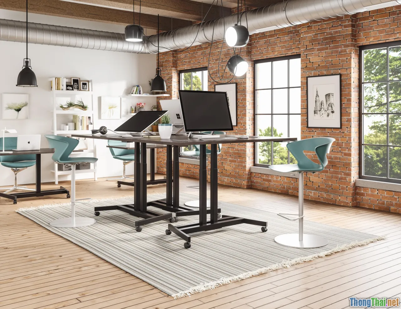 home office, ergonomic desk