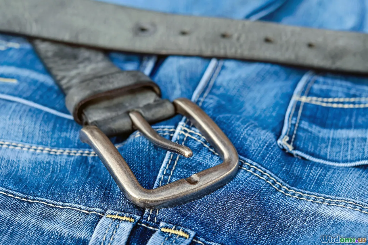 leather belt, gold buckle