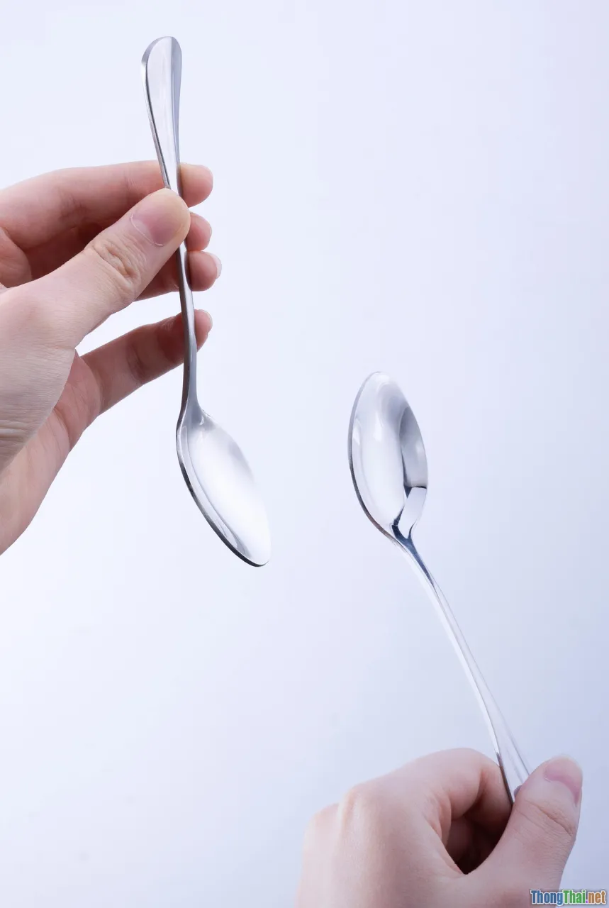 spoon pendant lamp, stainless steel, dome shade