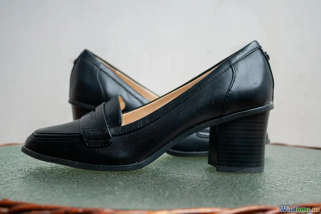 block heels, loafers