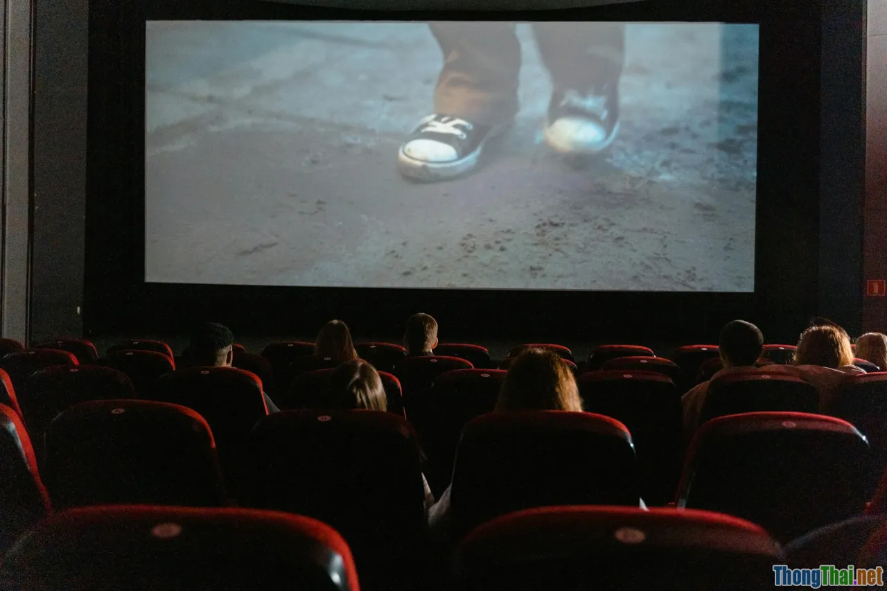 family watching, educational film