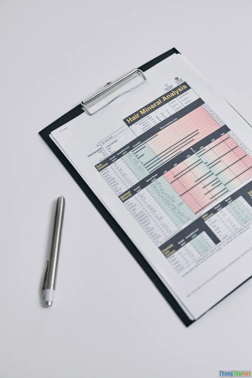 lab results, blood test chart, cholesterol numbers