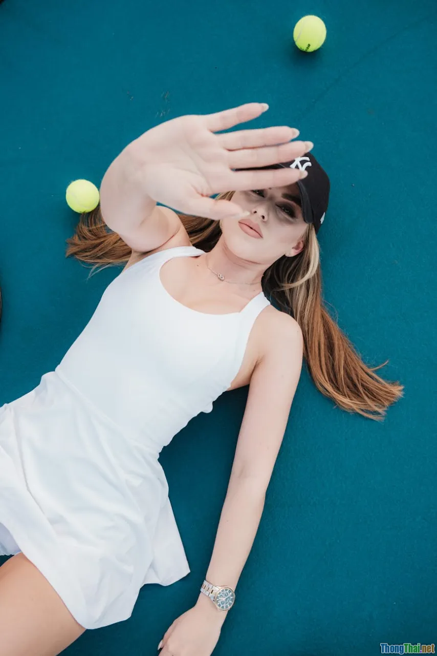 lightweight polo, A-line skirt, tennis skirt, sporty chic