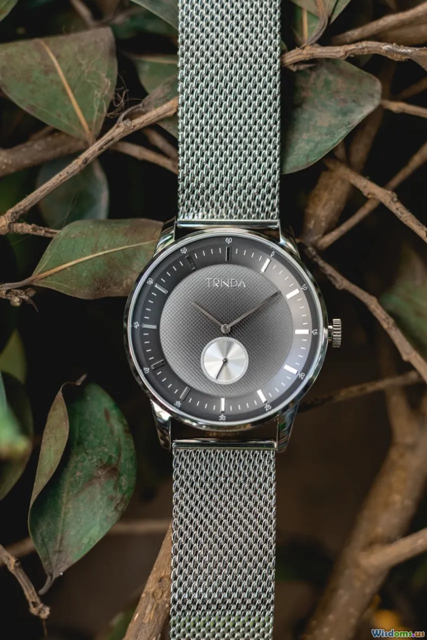 minimalist watch, milanese strap
