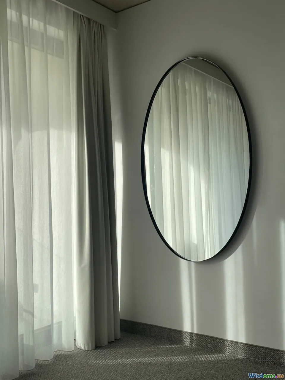 natural light, skylight, mirrors, sheer curtains