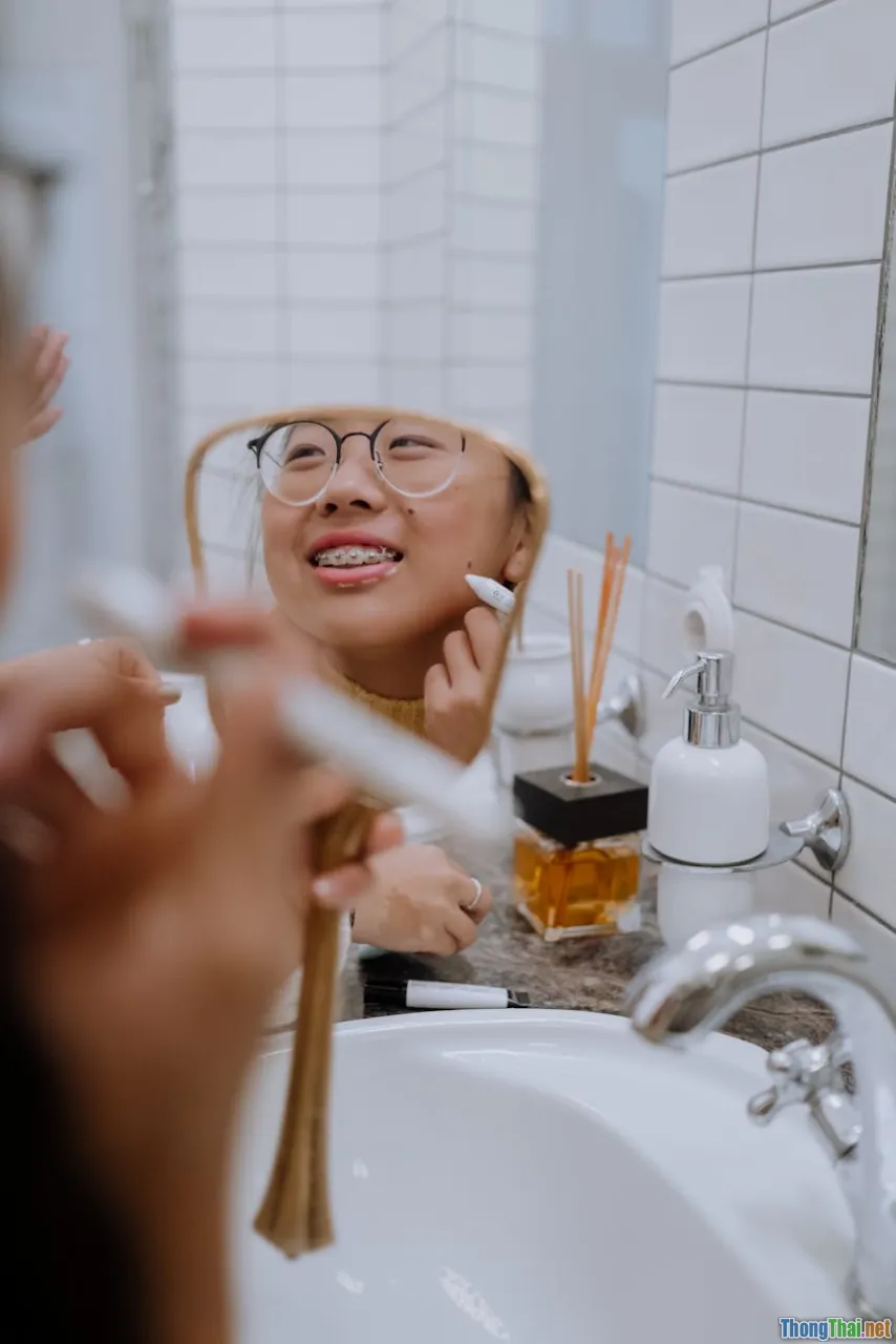 skincare routine, product selection, asian woman skincare