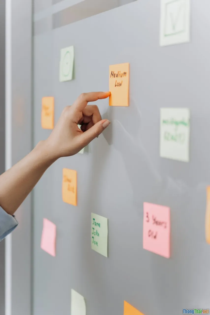 team meeting, kanban board, traffic light