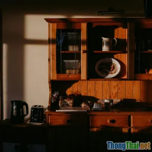 Hướng dẫn biến tủ cũ thành tủ bát đĩa vintage